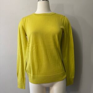 GAP Women's Lemon Crew Neck Sweater Fine Merino Wool Size Small